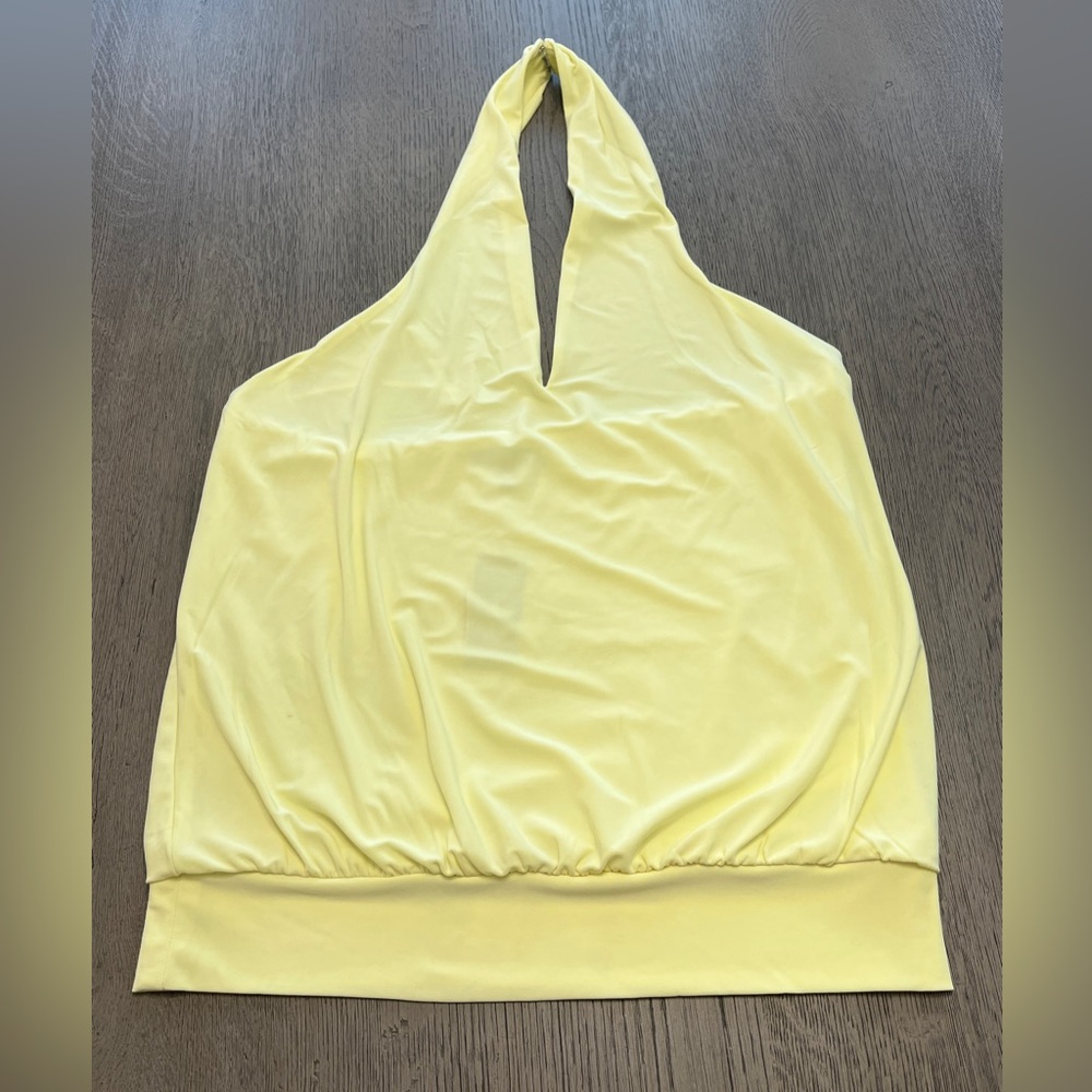 Express Yellow Halter Top Size S